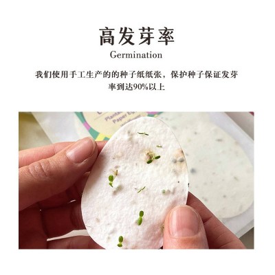 异形种子纸环保可发芽开花创意可生物降解手工种子纸个性吊牌定制